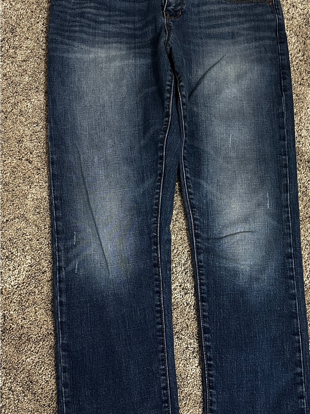 GAP womens Straight Fit Dark Blue Washed Jeans